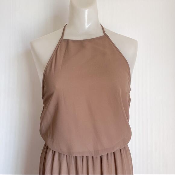 Show Me Your Mumu | Heather Halter Nude Bridesmaids dress - Picture 4 of 8